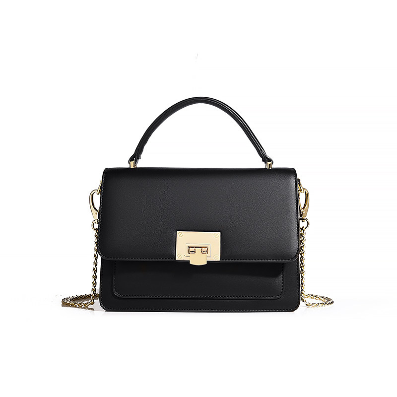 黑色女大容量2020新款链条斜挎包 凡思曼女士包袋