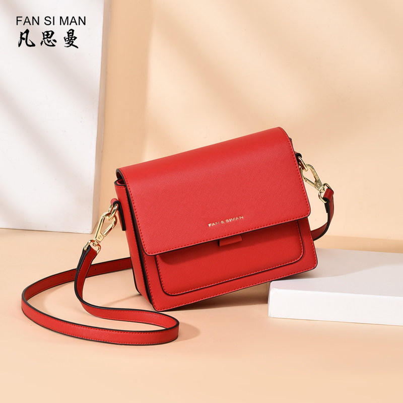 秋上新黑色女ins超火简约单肩包 凡思曼女士包袋