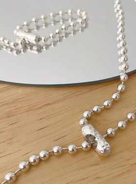 项链圆珠可调节长款项链百搭