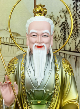 三清神像树脂新款铜彩三清道祖神像树脂原始道德天尊灵宝天尊家用