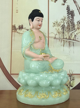 翠玉释迦牟尼空心药师如来佛祖像