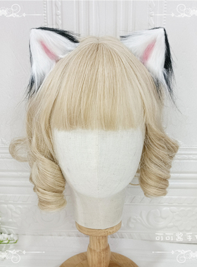 jk手作仿真幼猫狼耳lolita发夹