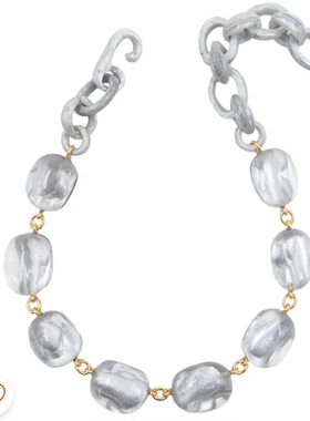 全新25秋冬新款法国多米尼克dominique denaive彩色花朵项链女