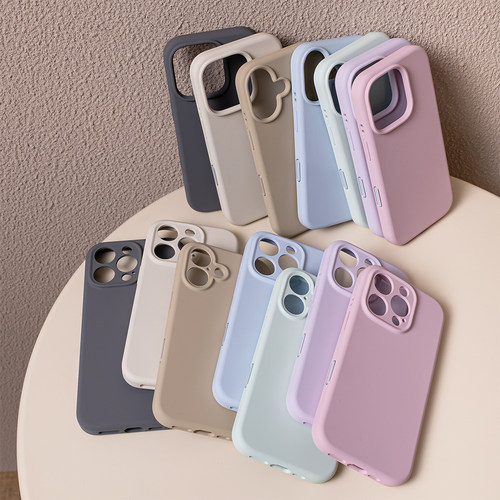 千久沙漠金iphone16pro手机壳适用苹果16promax拍照键全包15保护套14液态硅胶max防摔13精孔AI触控简约新款 - 图0