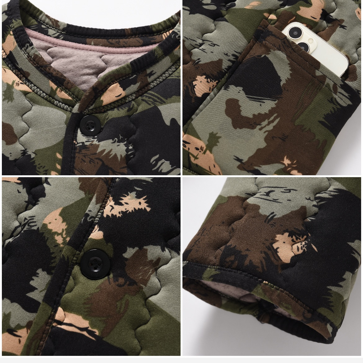 200斤240斤加肥大码秋冬加厚驼绒迷彩棉袄男棉衣棉服工装保暖外套,淘宝优惠券,粉丝福利购,淘宝优惠卷