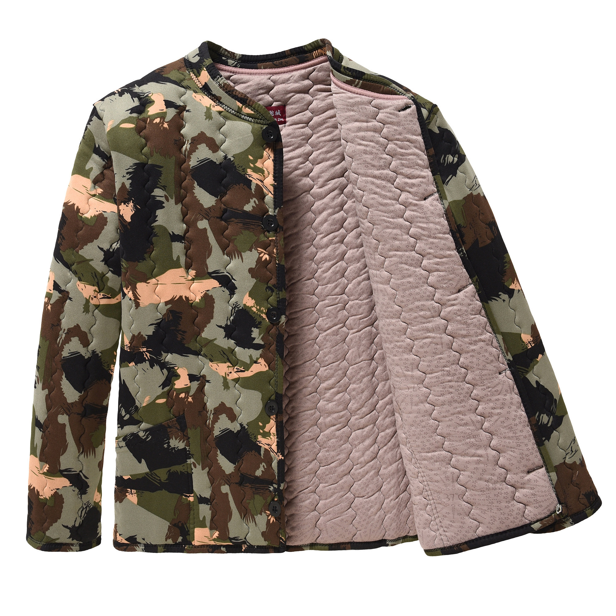 200斤240斤加肥大码秋冬加厚驼绒迷彩棉袄男棉衣棉服工装保暖外套,淘宝优惠券,粉丝福利购,淘宝优惠卷