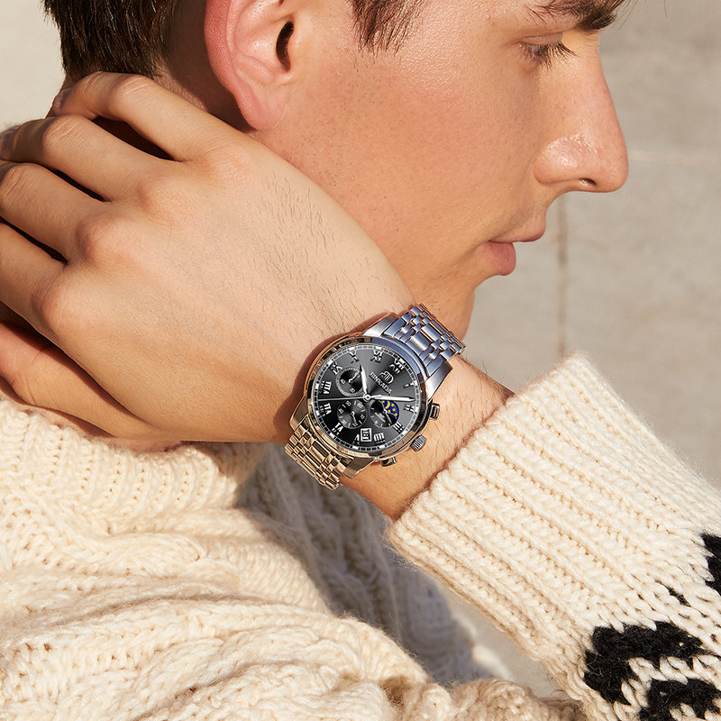 瑞士十大男士全自动防水潮机械表 宾卡达万威龙国产腕表