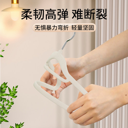 植绒衣架家用挂衣整理师专用收纳师挂毛衣无痕防滑衣柜晾衣服撑子 - 图2