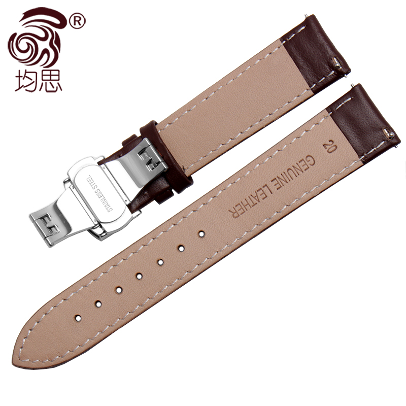 均思 适配华为watch2智能真皮手表带 柔软头层小牛皮配件 20MM 华为watch3/3pro新款智能手表表带腕带 - 图1