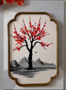 实木小轩窗茶室客厅装饰异型画框