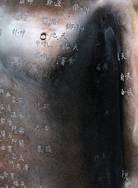 仿古针灸铜人人体经络穴位模型清晰刻字医院文化中医摆件