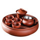 A complete set of Chaoshan traditional purple clay teapots