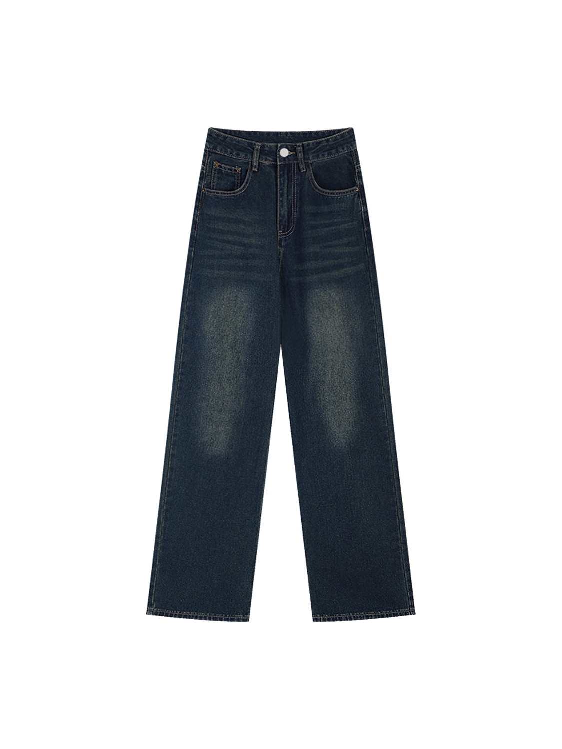 蓝灰色微喇牛仔裤女秋冬新款胖妹妹mm高腰宽松显瘦梨型身材长裤子,淘宝优惠券,粉丝福利购,淘宝优惠卷