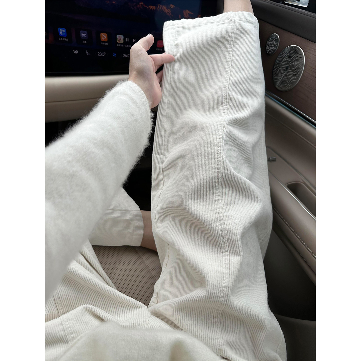 加绒加厚灯芯绒裤子女冬季新款胖妹妹mm高腰宽松显瘦阔腿九分裤子,淘宝优惠券,粉丝福利购,淘宝优惠卷