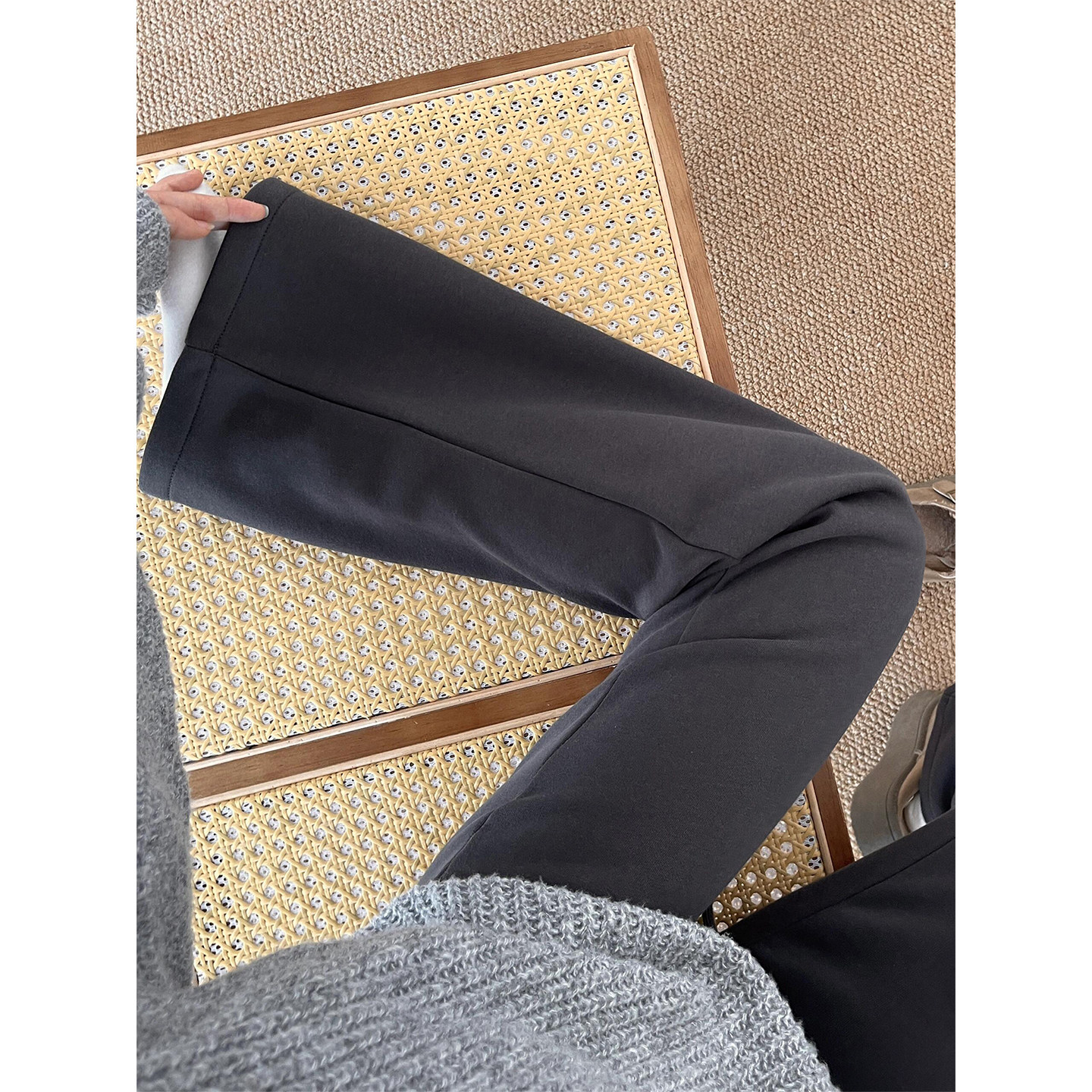 深灰色加绒加厚微喇休闲裤女冬季新款胖妹妹mm高腰显瘦运动卫裤潮,淘宝优惠券,粉丝福利购,淘宝优惠卷