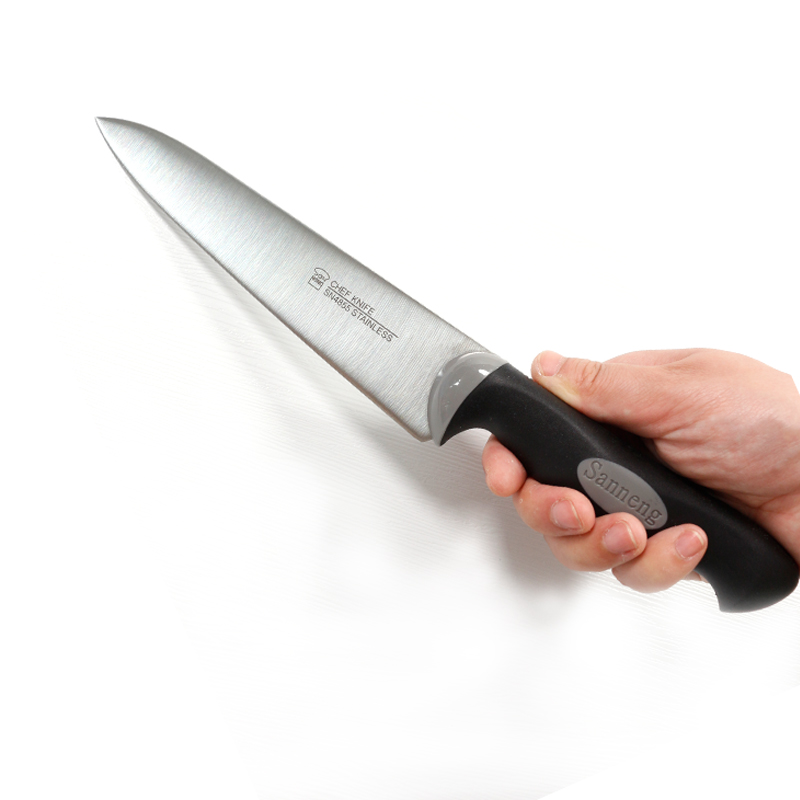 三能不锈钢牛刀主厨刀厨房多功能刀具寿司刀水果刀烘焙刀具SN4855 - 图3