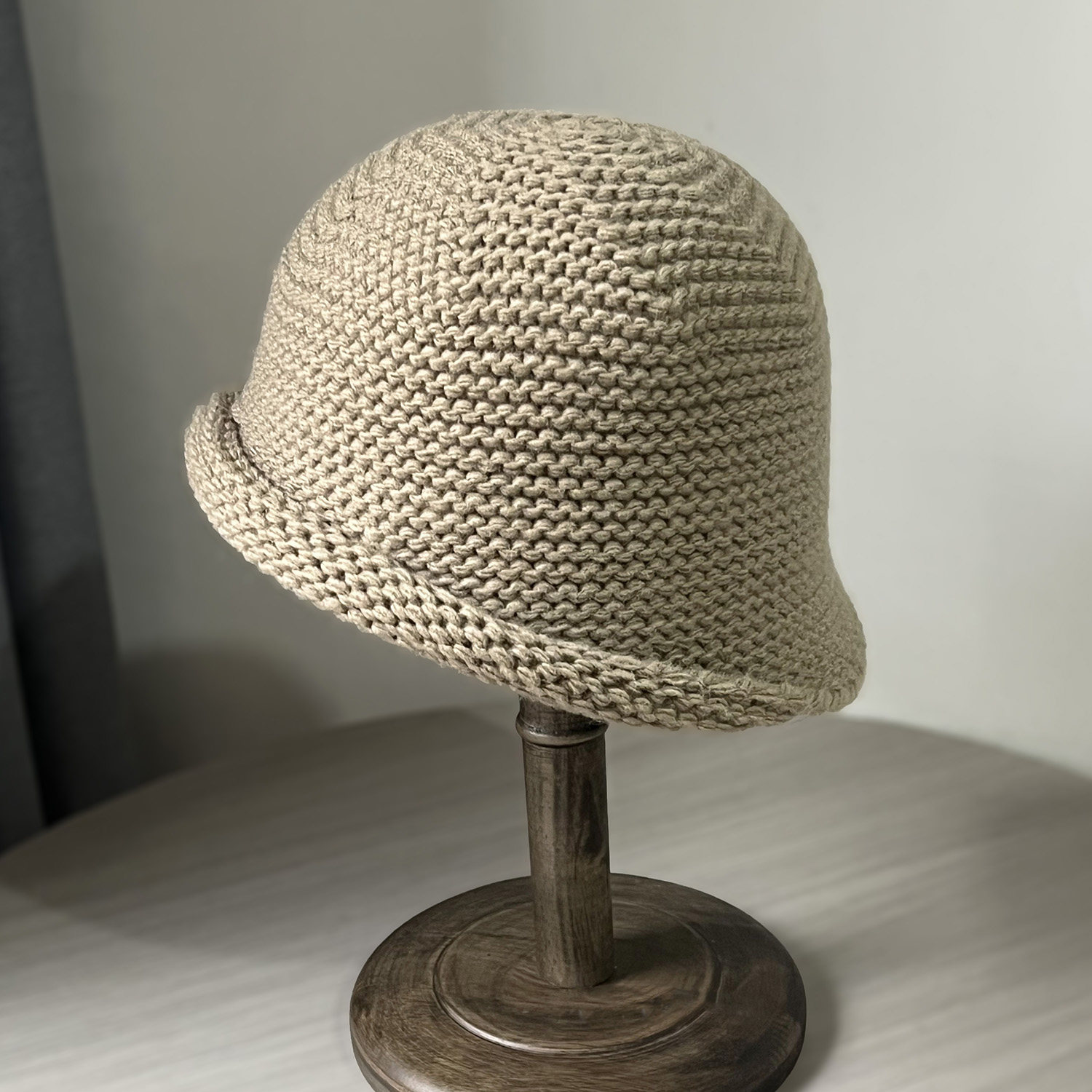 半卷边毛线渔夫帽女秋冬保暖针织盆帽百搭显脸小纯色简约水桶帽子,淘宝优惠券,粉丝福利购,淘宝优惠卷