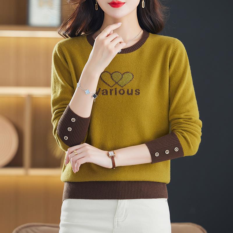 圆领100%纯羊绒衫女秋冬新款低领套头毛衣内搭高端大牌羊毛打底衫 - 图2