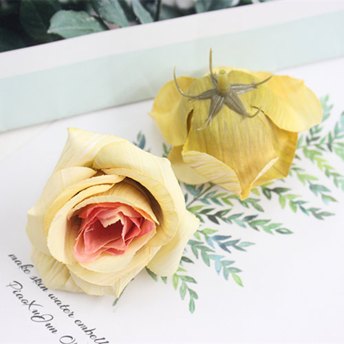 仿真玫瑰花朵拱门婚庆花球假花头手工仿真花墙立体DIY - 图0