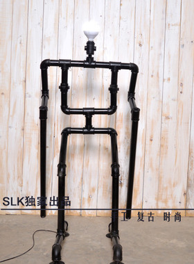 1.5米超大机器人照明灯个性服装店酒吧咖啡厅摆设水管机器人灯