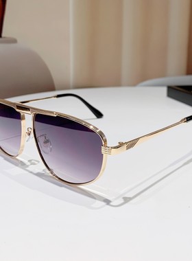 黄色时尚防紫外线开车高级感墨镜