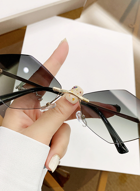 切边无框墨镜防紫外线高级感