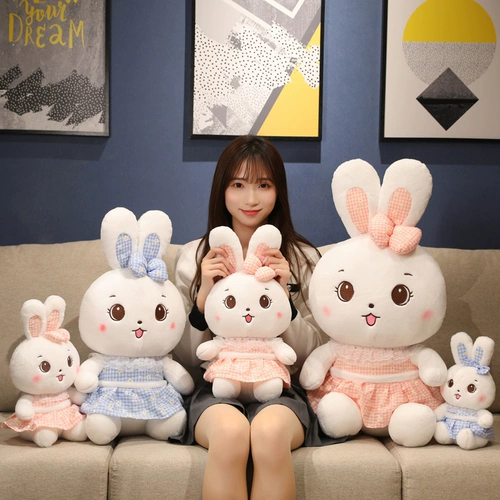 Милый плюшевый кролик, игрушка, успокаивающая кукла, белый кролик