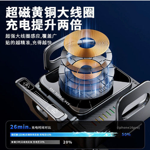 适用华为Pura 80 Pro车载手机支架70 Ultra无线puraX充电器mate60 - 图2