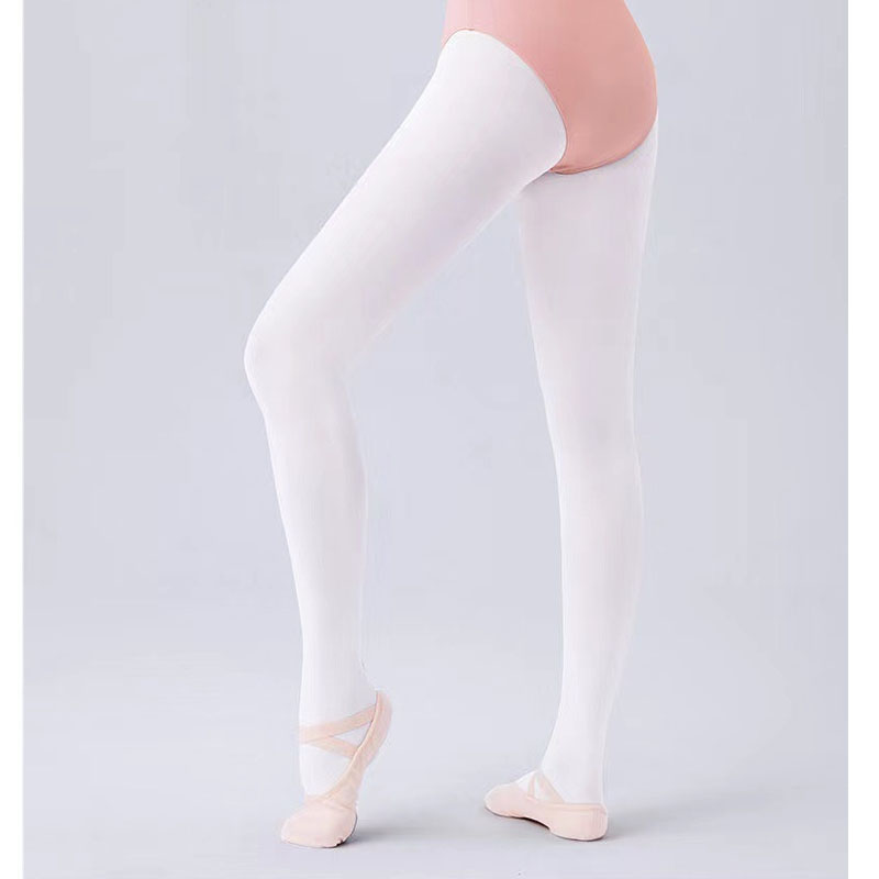 儿童舞蹈袜女成人白色连裤袜芭蕾舞专业练功袜艺考大袜200斤加大 - 图2