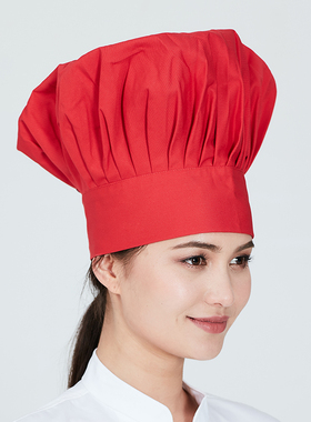 酒店布帽工作帽男女高厨师帽子