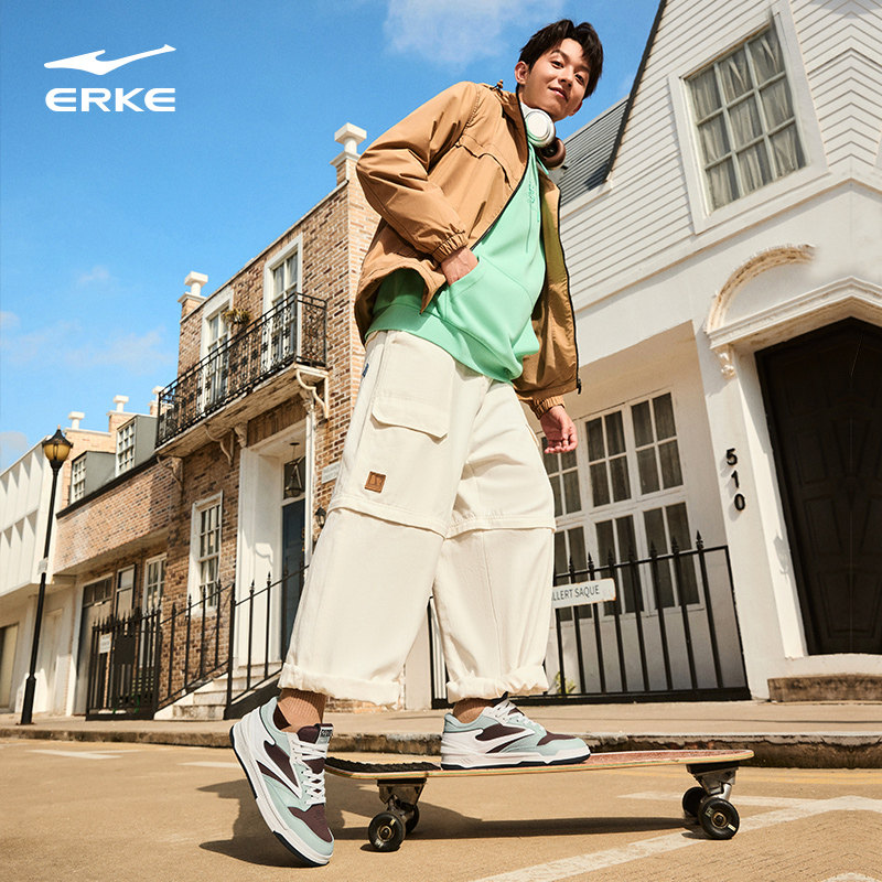 无双鸿星尔克男板鞋秋季新款情侣鞋子厚底复古休闲滑板鞋运动鞋男,淘宝优惠券,粉丝福利购,淘宝优惠卷