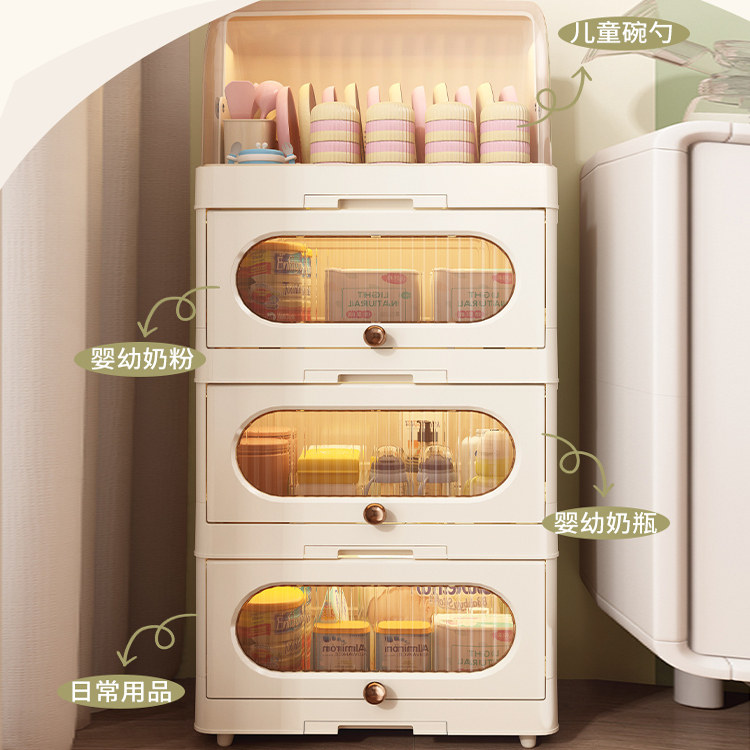 婴儿辅食收纳箱奶瓶防尘柜厨房家用放碗碟沥水碗架宝宝餐具收纳盒,淘宝优惠券,粉丝福利购,淘宝优惠卷