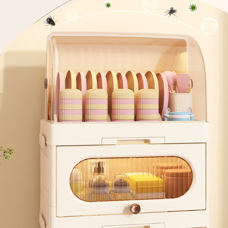 婴儿辅食收纳箱奶瓶防尘柜厨房家用放碗碟沥水碗架宝宝餐具收纳盒,淘宝优惠券,粉丝福利购,淘宝优惠卷