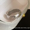 S925 sterling silver crushed ice sparkling ring simple fashion personality exquisite high-end niche design