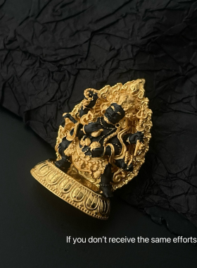 S925纯银六臂玛哈嘎拉吊坠项链复古民族风情侣转运挂坠颈链