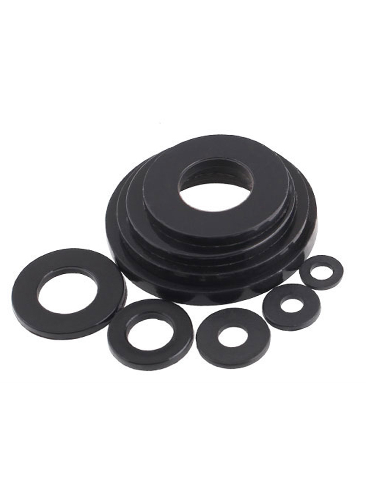 黑色尼龙垫片加厚加大平塑料垫圈橡胶绝缘平垫片圆形M2.5M3M4-M20