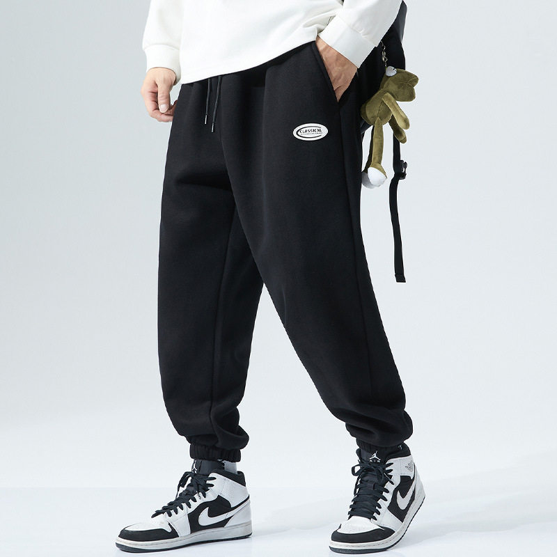 大码休闲裤男春季加肥加大胖子加绒宽松运动简约束脚收脚卫裤潮,淘宝优惠券,粉丝福利购,淘宝优惠卷