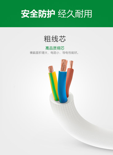 公牛空调插座正品专用三孔16A插排插板大功率插线板4000W拖接线板 - 图3
