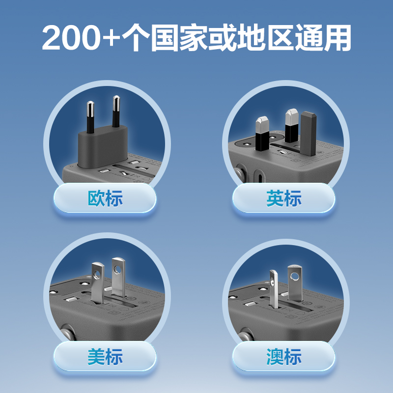 公牛转换插头全球多国通用美英标德标万能国际日本旅行转换器插座