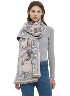 2023 Women INS Scarf Soft Jacquard Cashew Flower Scarf Shawl
