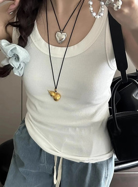 合金材质金色葫芦项链女