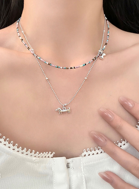 2025新款多巴胺彩色串珠项链