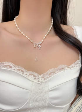 unbeaten曼塔玫瑰珍珠锆石项链