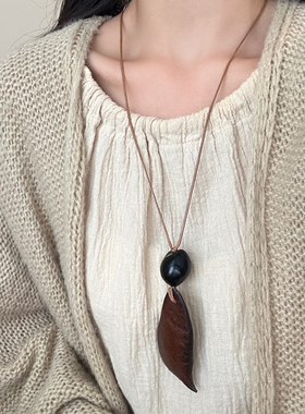 unbeaten新中式文艺风果壳项链