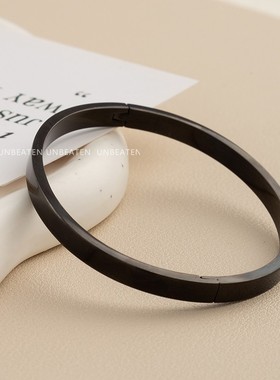 简约素圈小众设计手镯钛钢情侣