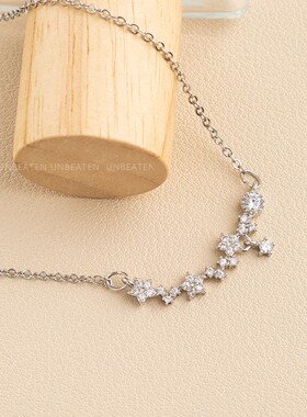 unbeaten简约精致锆石星星项链女