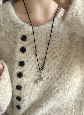 unbeaten日韩设计师款腊肠狗项链