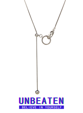 unbeaten可抽拉调节钛钢项链女