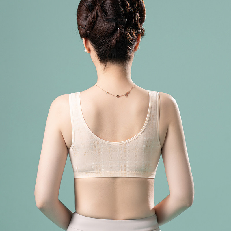 妈妈背心式无钢圈大码老年人棉文胸 佰丝娜文胸