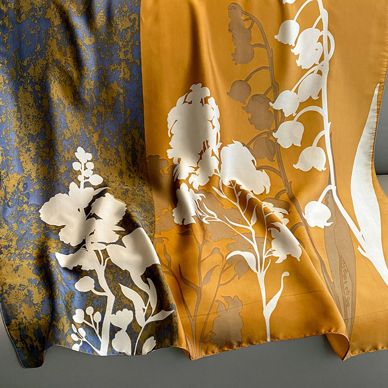 女士长款印花空调房百搭外搭丝巾 法梵思围巾/丝巾/披肩